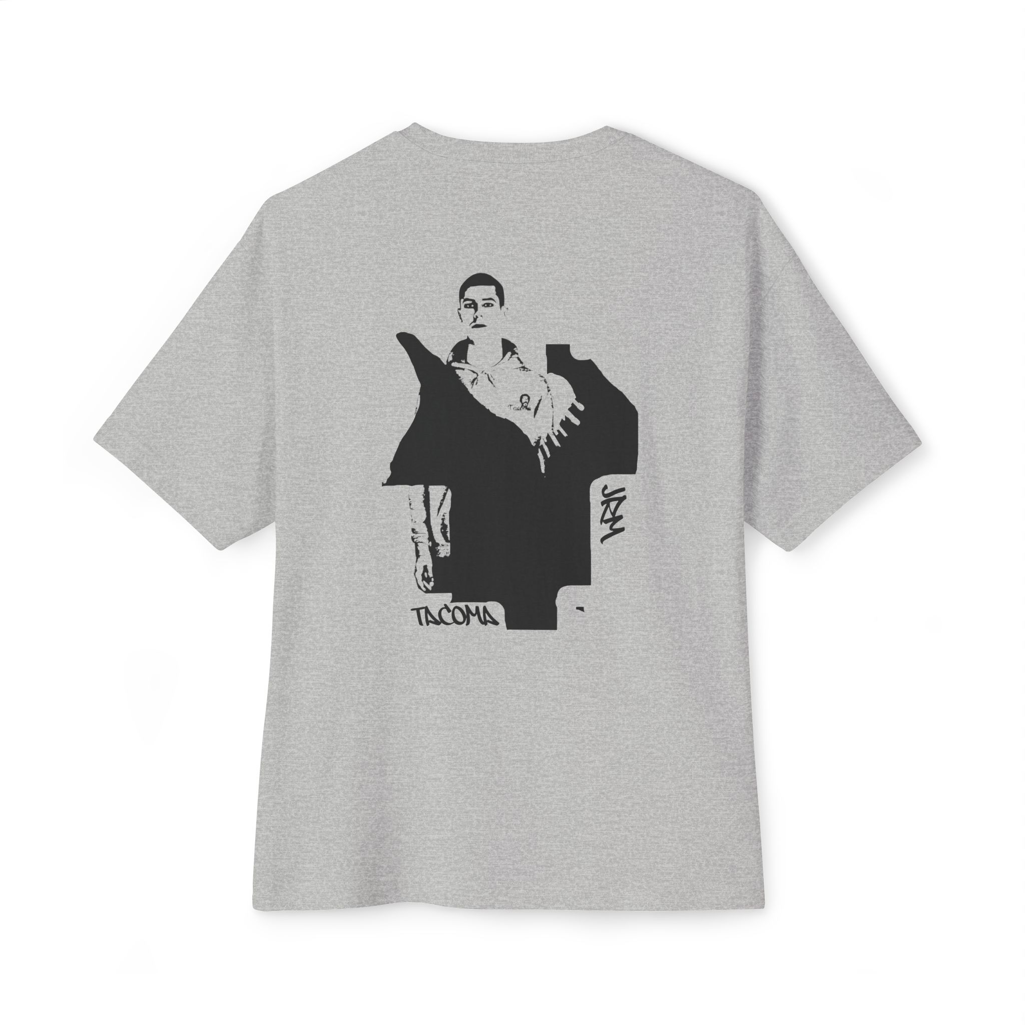 JRM Limited Tacoma Map Back Graffiti Oversized Boxy T-Shirt - Image 14