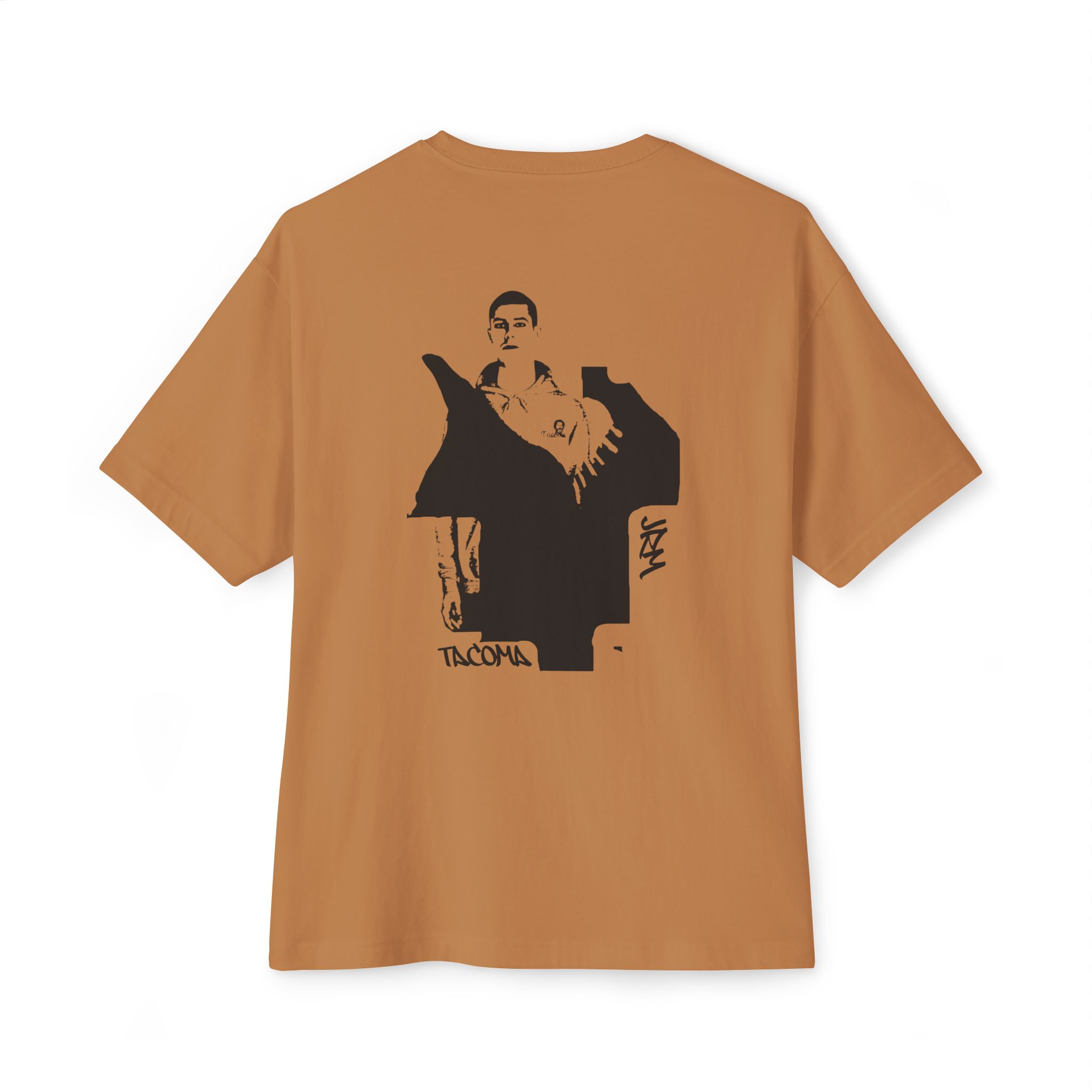 JRM Limited Tacoma Map Back Graffiti Oversized Boxy T-Shirt - Image 10