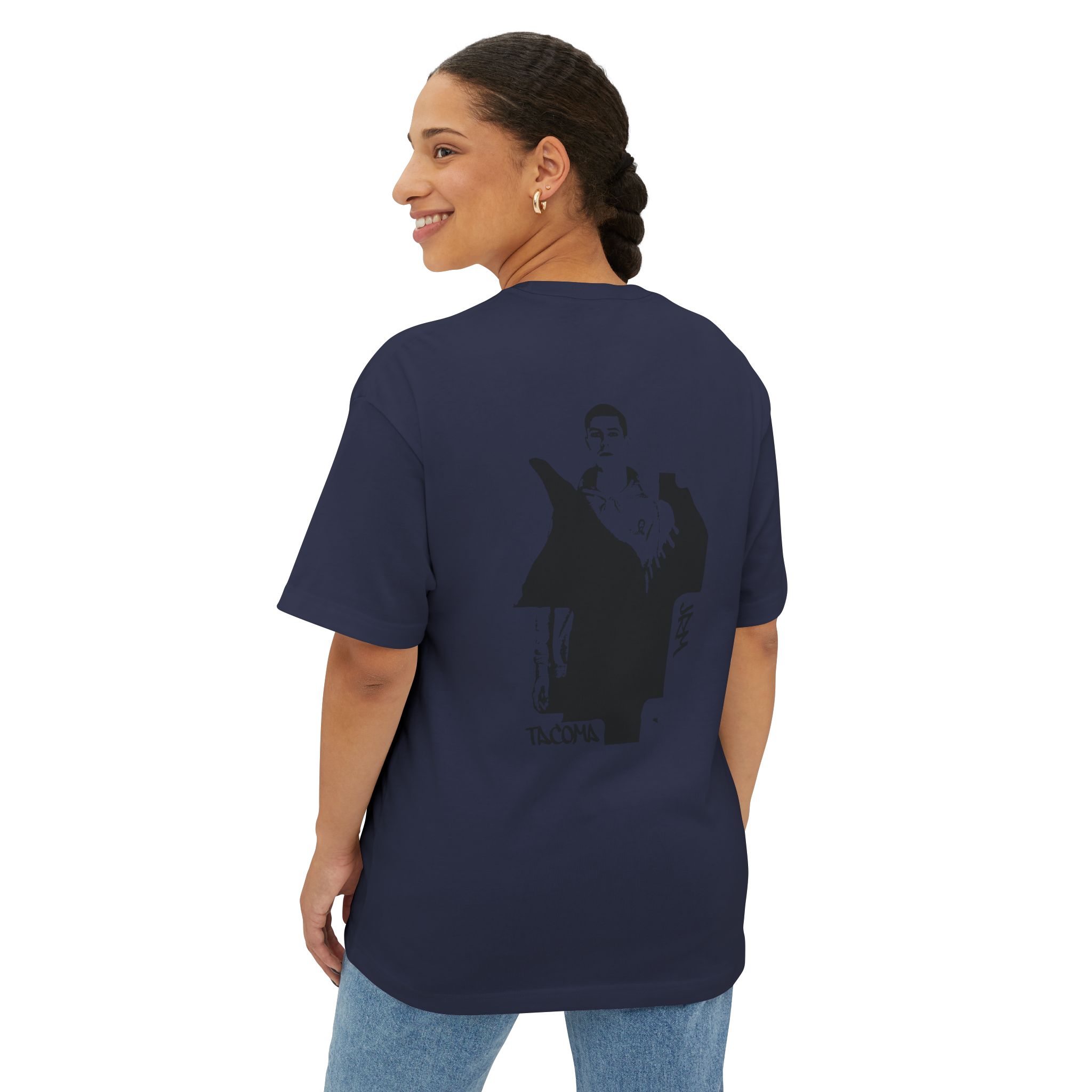 JRM Limited Tacoma Map Back Graffiti Oversized Boxy T-Shirt - Image 20