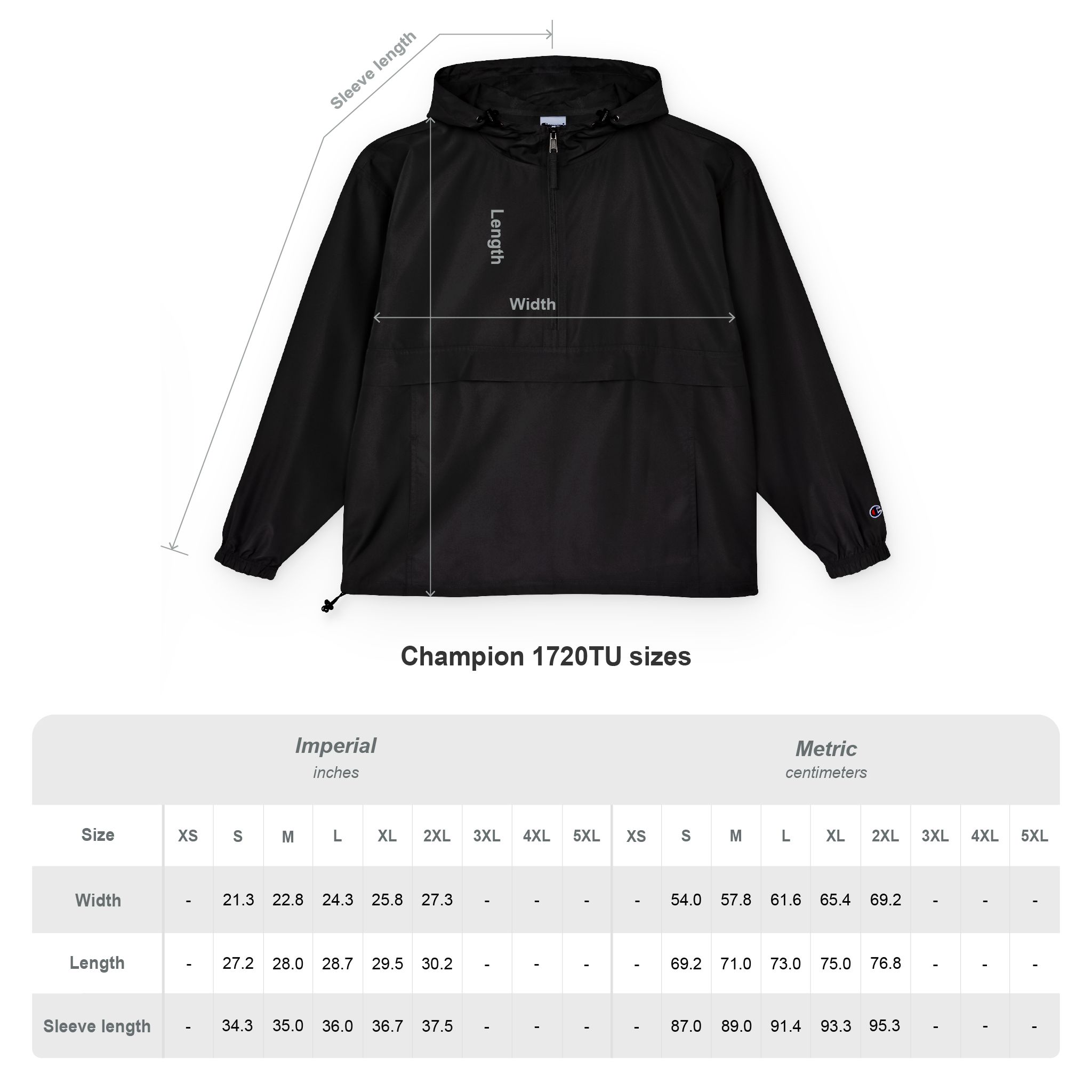JRM Embroidered Champion Packable Anorak Jacket - Image 7