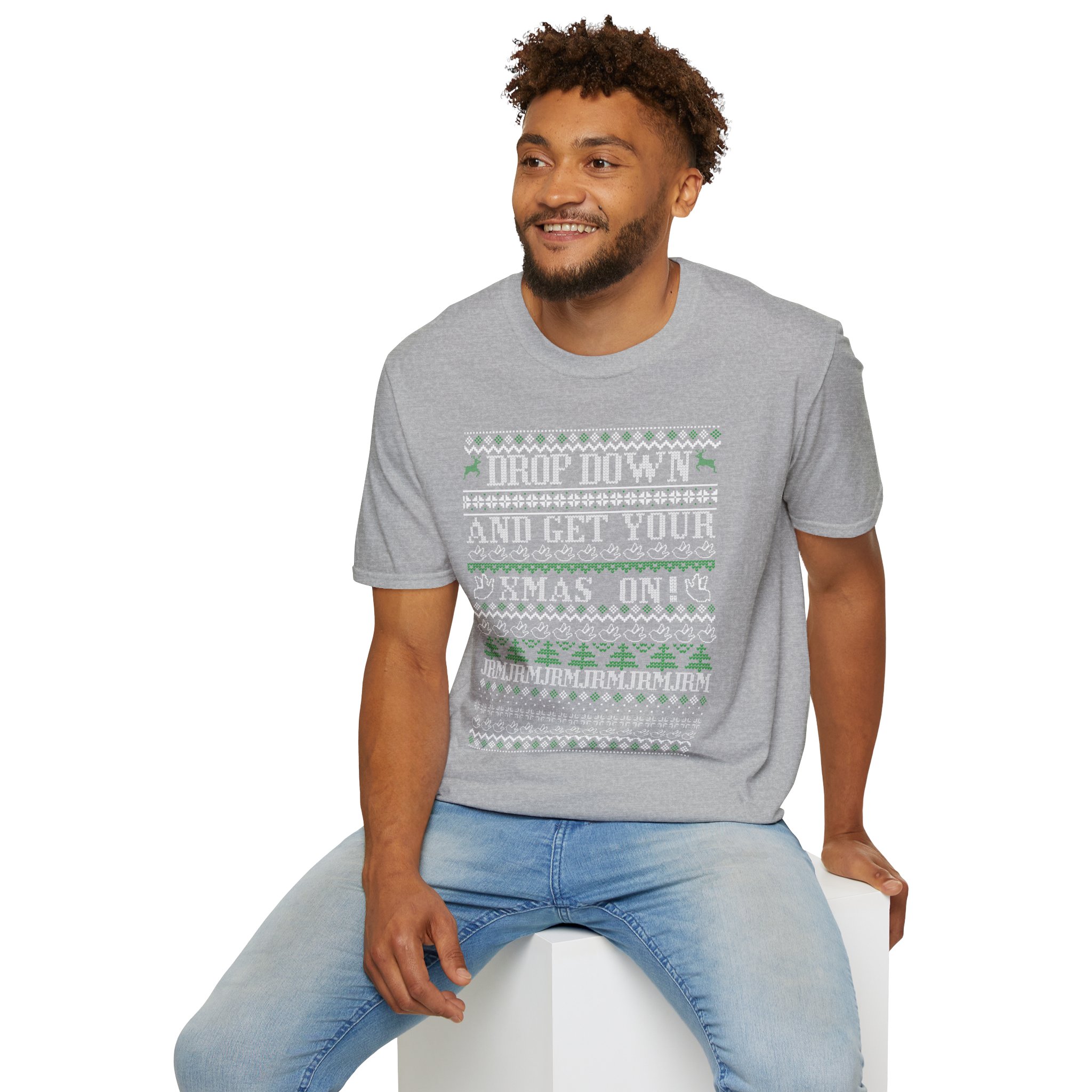 JRM Ugly Christmas Tee — “Drop Down and Get Your Xmas On” Holiday T-Shirt - Image 15