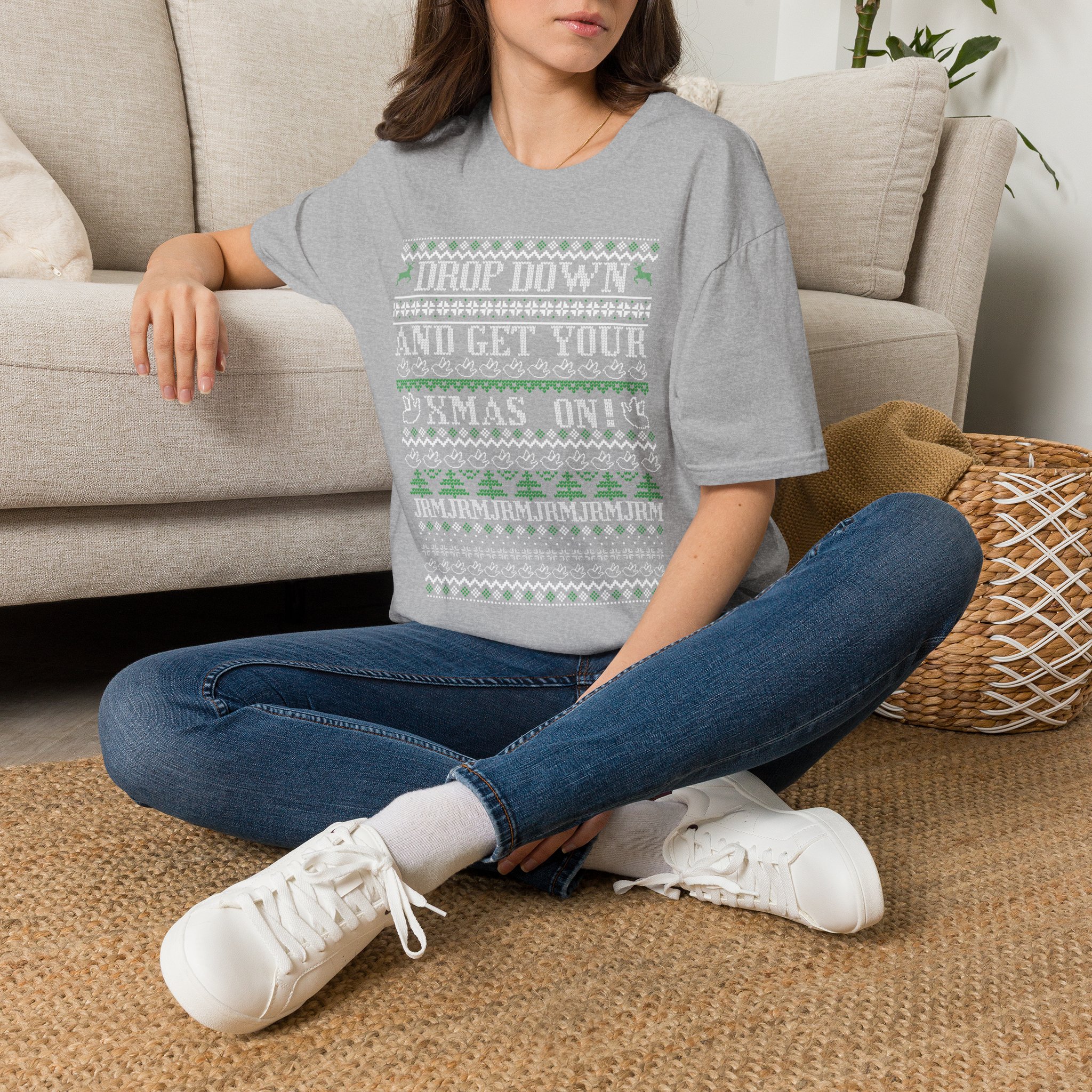 JRM Ugly Christmas Tee — “Drop Down and Get Your Xmas On” Holiday T-Shirt - Image 18