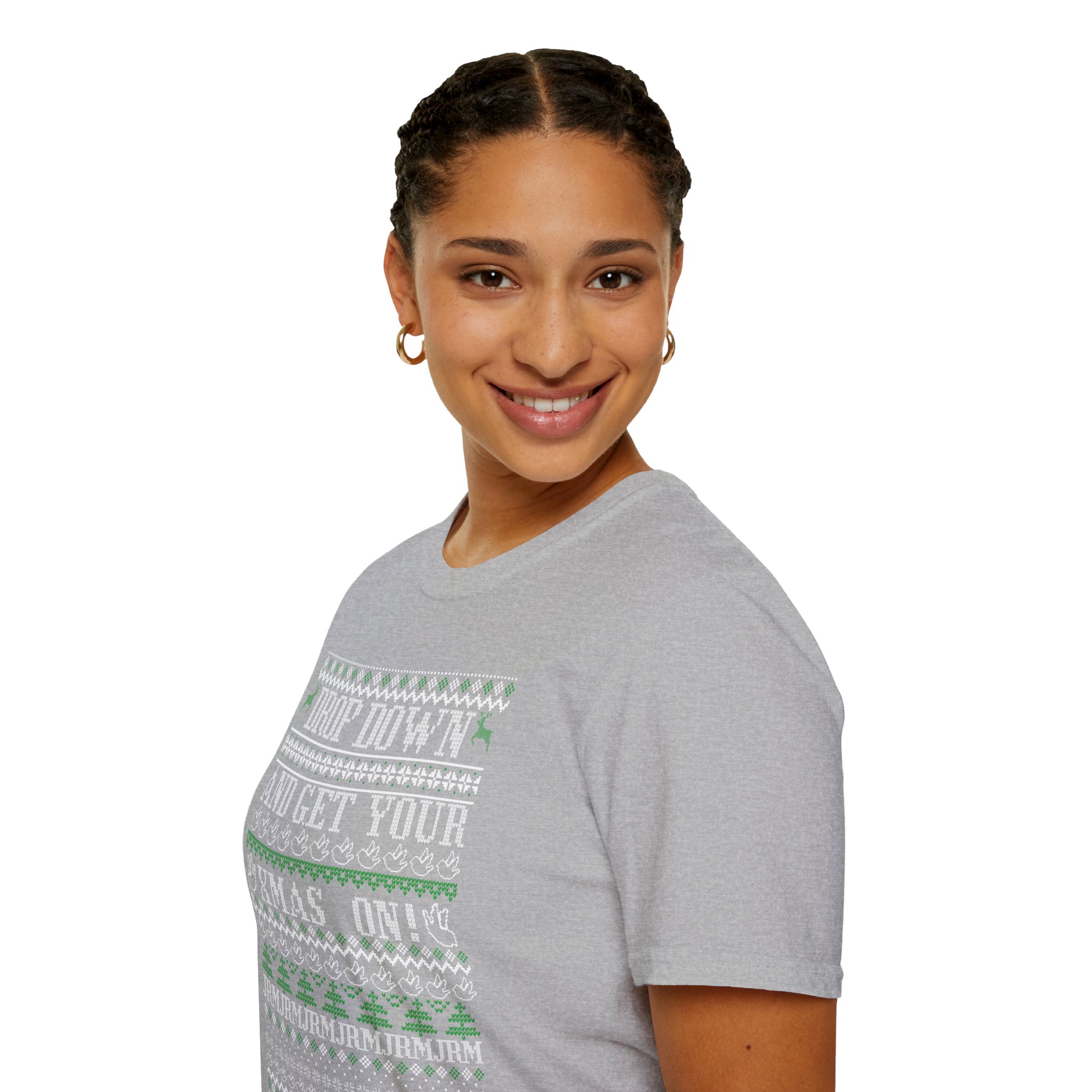 JRM Ugly Christmas Tee — “Drop Down and Get Your Xmas On” Holiday T-Shirt - Image 14