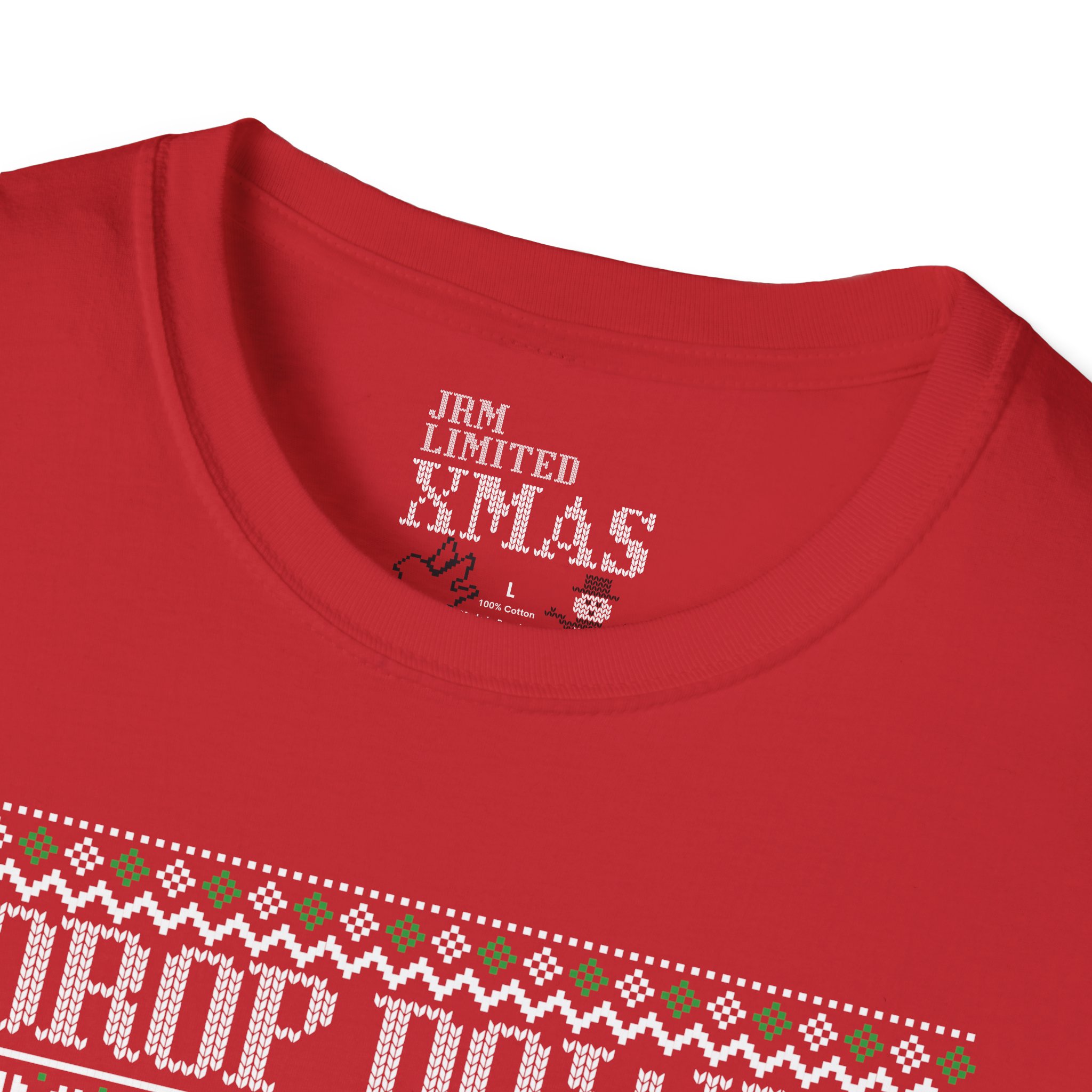 JRM Ugly Christmas Tee — “Drop Down and Get Your Xmas On” Holiday T-Shirt - Image 3
