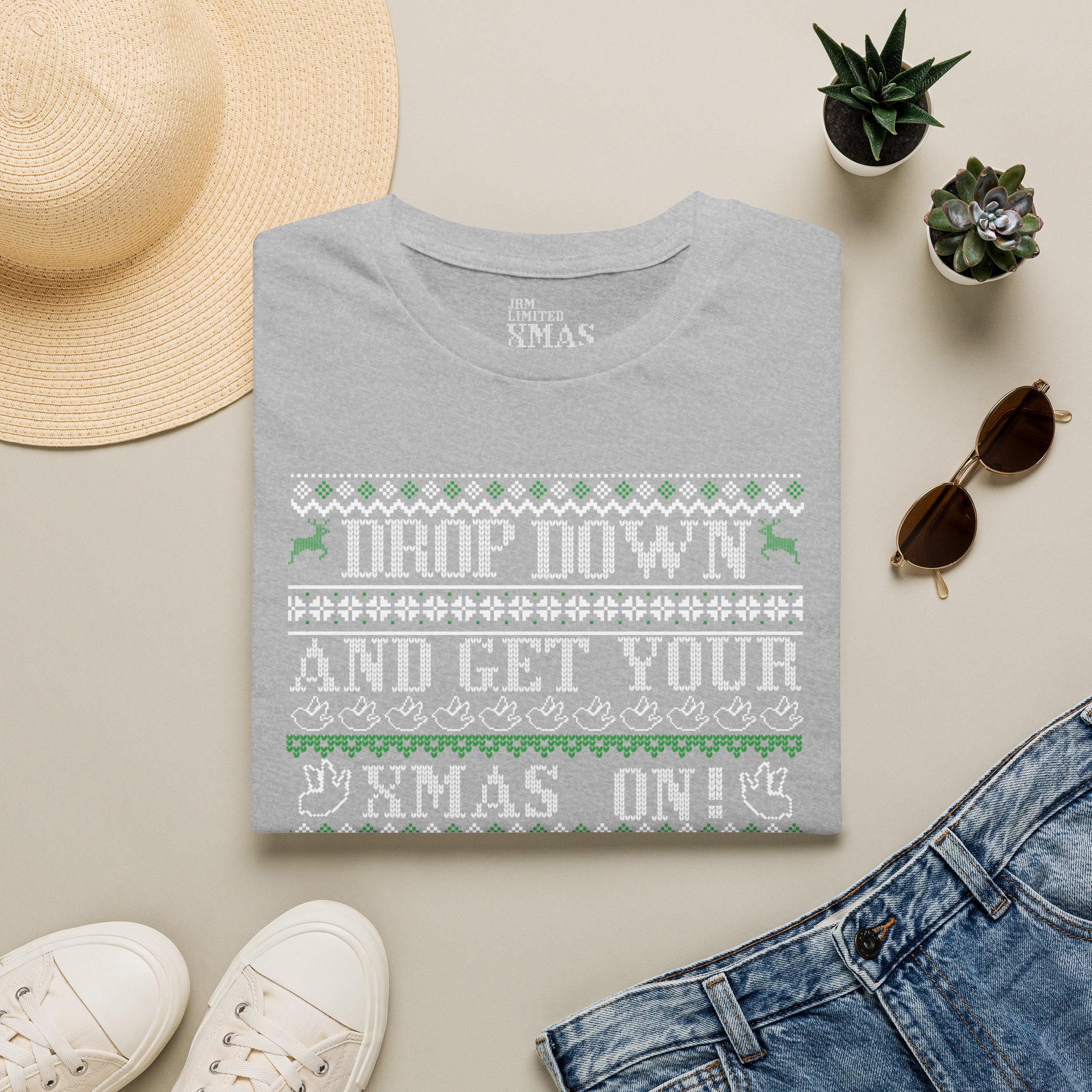 JRM Ugly Christmas Tee — “Drop Down and Get Your Xmas On” Holiday T-Shirt - Image 17