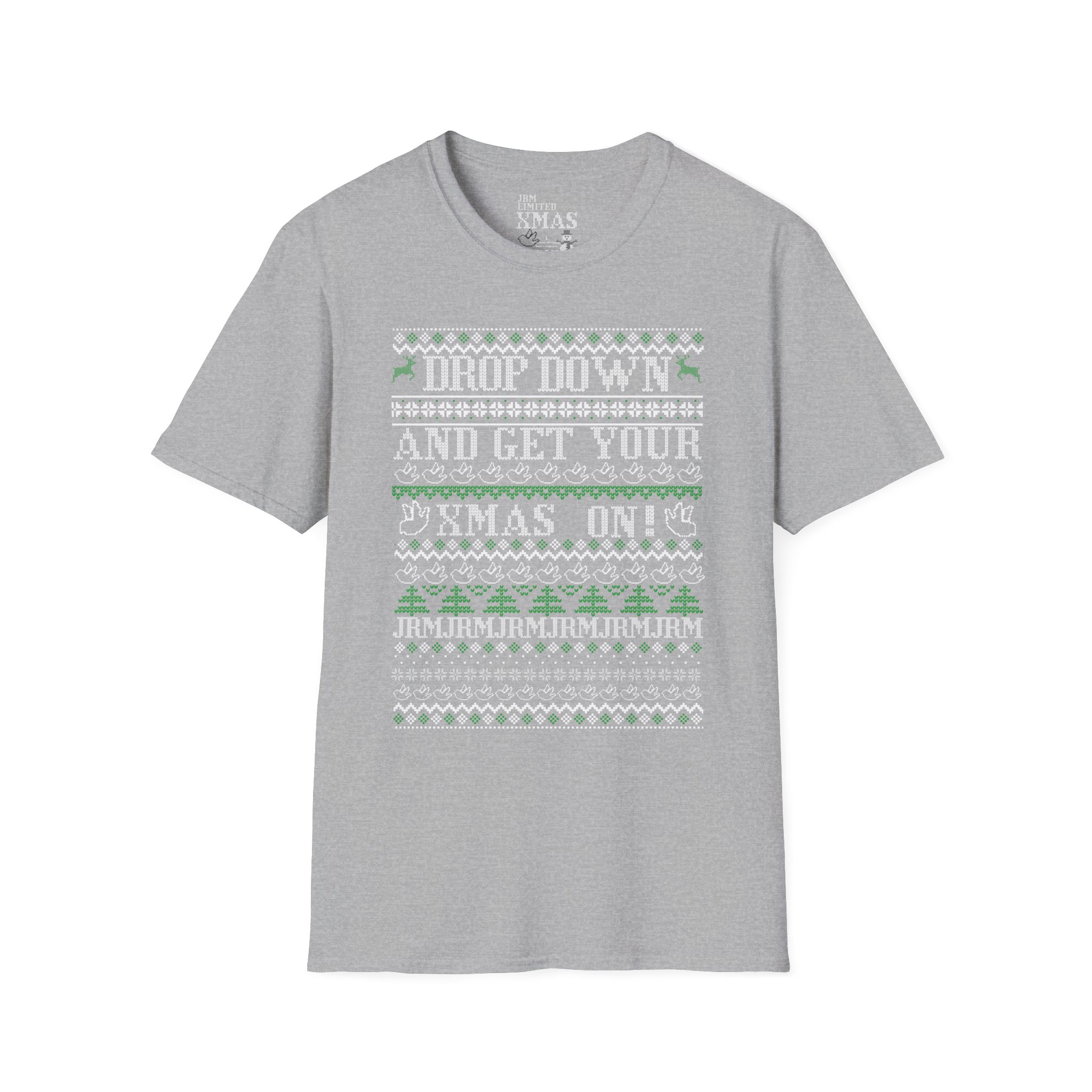 JRM Ugly Christmas Tee — “Drop Down and Get Your Xmas On” Holiday T-Shirt - Image 10